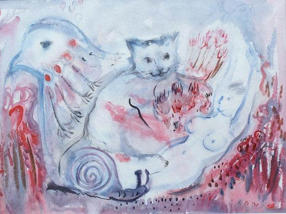 Blumen für Eva - 40 x 50 - Aquarell - 1999