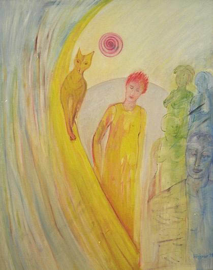 Gelbe Frau - 80 x 100 - Oel - 1999 (verkauft)